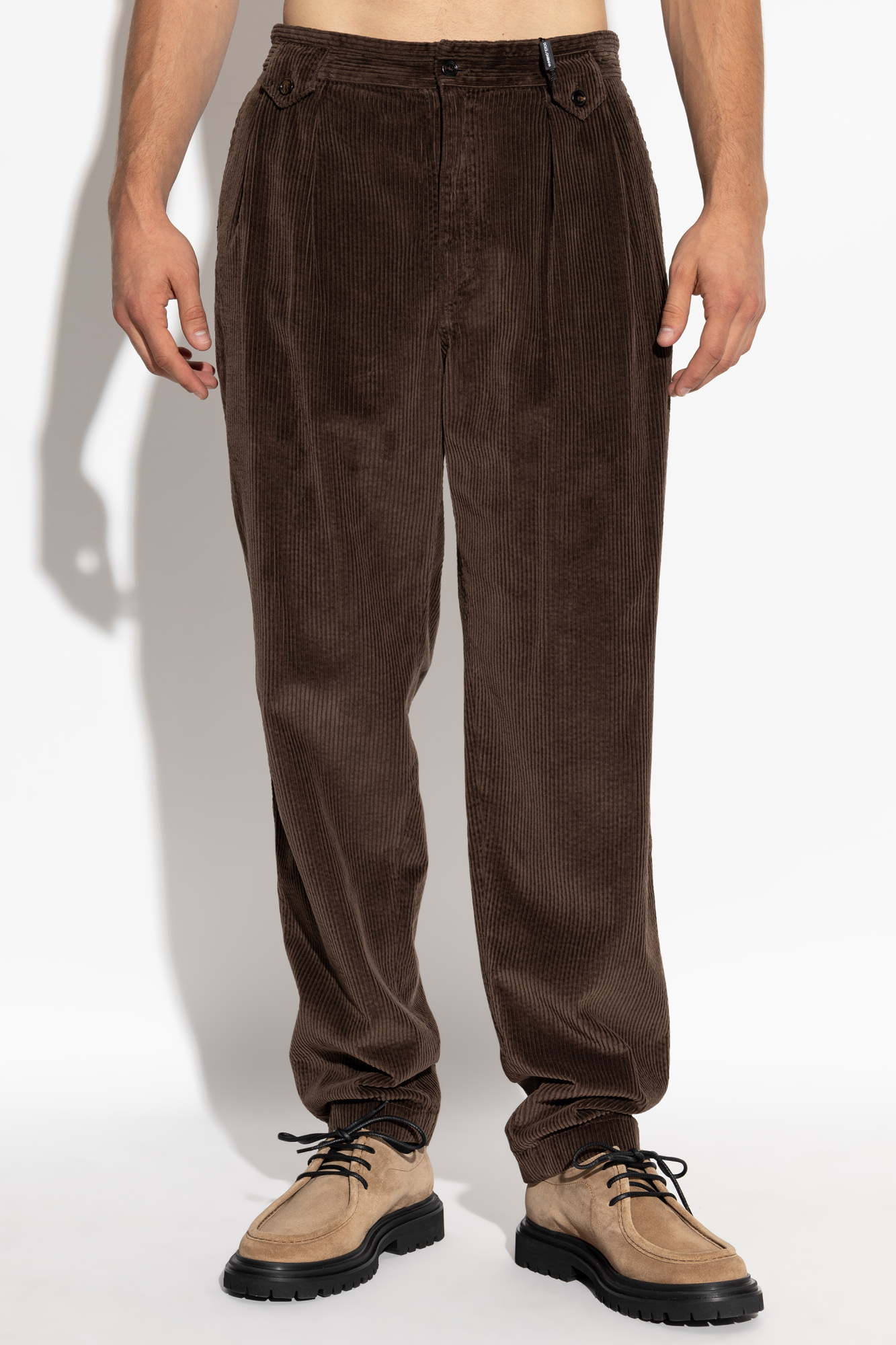 パンツ DOLCE & GABBANA Corduroy pants Brown Dolce & Gabbana D&G Brown Corduroy Pants Trousers Slim IT 40